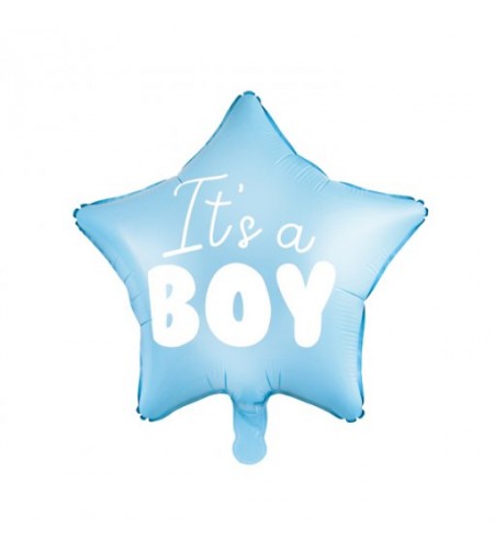 BALÃO METALIZADO ESTRELA AZUL IT'S A BOY